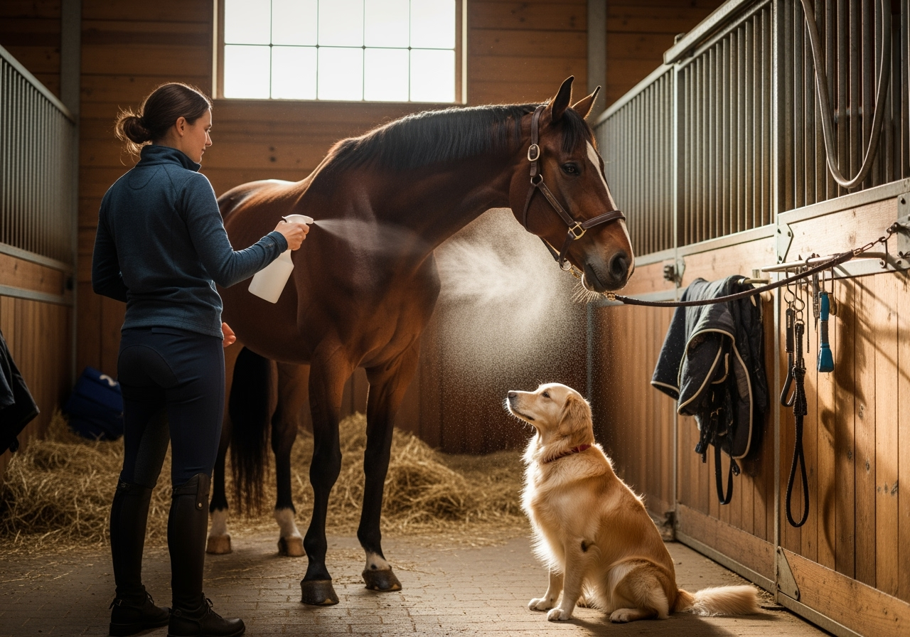 Banixx Horse & Pet Care Grooming Spray Skin Support Alcohol-Free Travel Size 2 oz.
