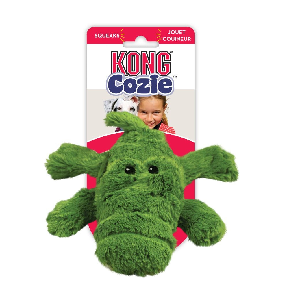 Kong Cozie Ali Alligator Medium Dog Toy, Green