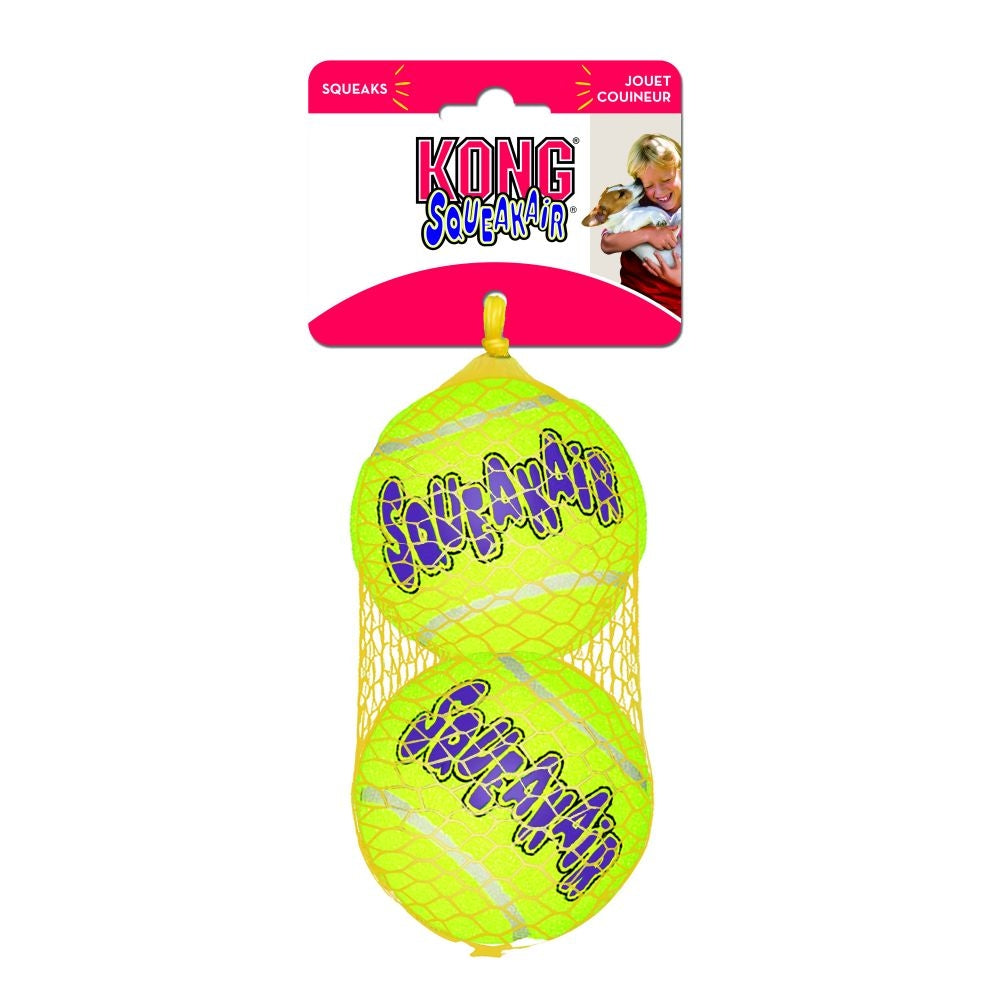 Kong Large Squeaker Tennis Balls Dog Toy [Set Of 2]