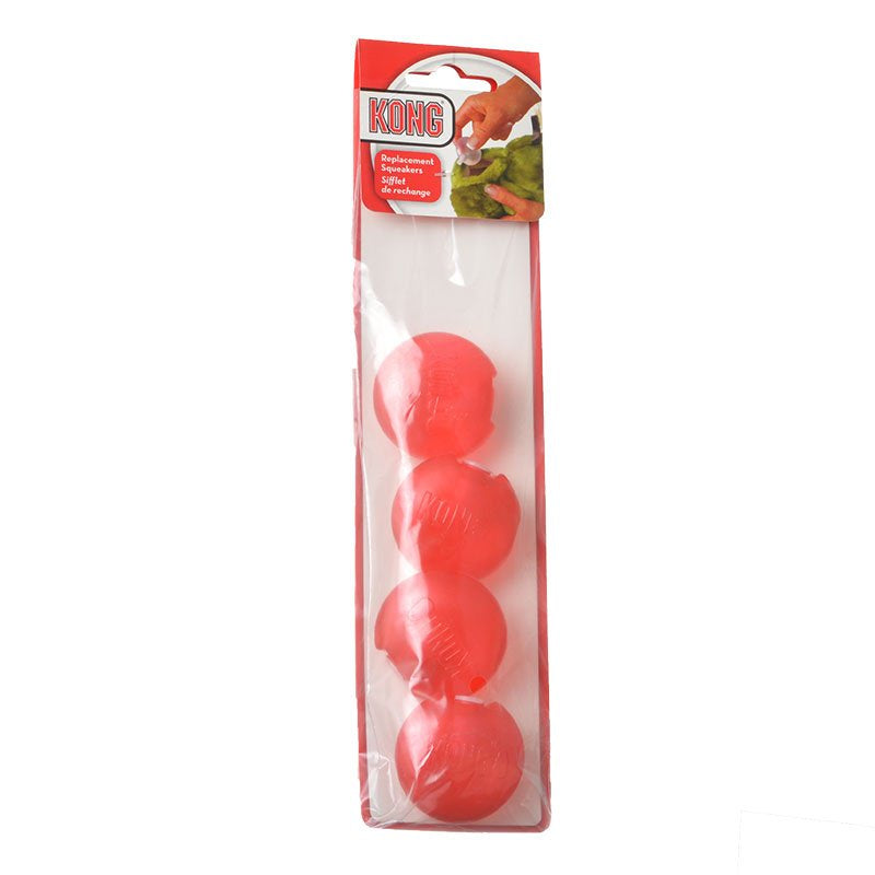 KONG Squeaker Refill Dog Toy, Large, Plush, Clear, 2.5x1.0x8.5 in, 4 Pack