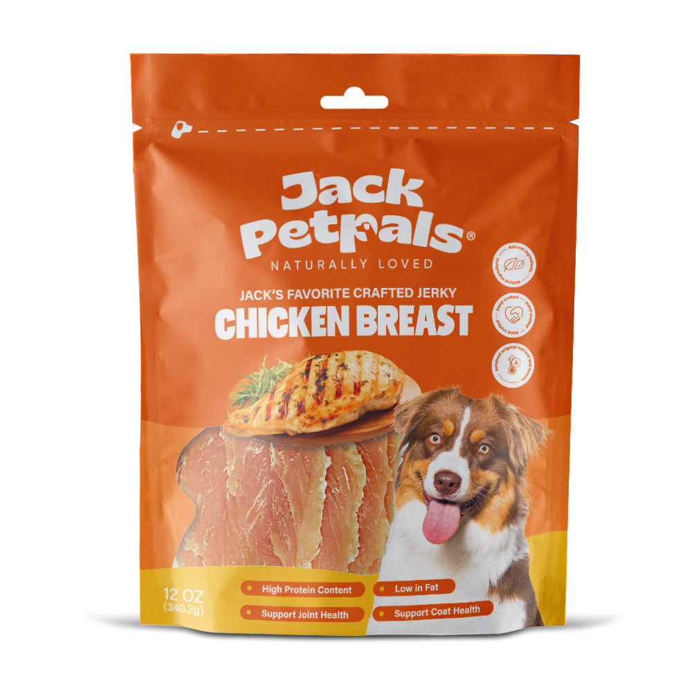 Jack PetPals Handcrafted Jerky Chicken Breast Dog Treats, 12 oz