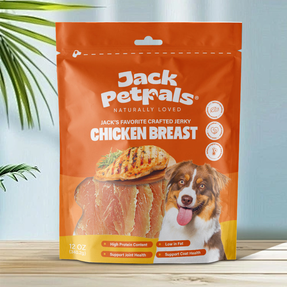 Jack PetPals Handcrafted Jerky Chicken Breast Dog Treats, 12 oz