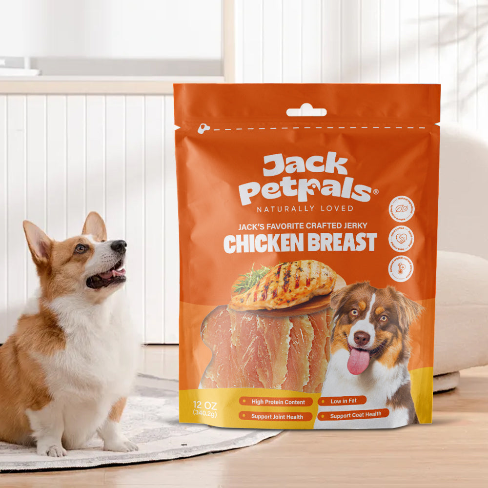Jack PetPals Handcrafted Jerky Chicken Breast Dog Treats, 12 oz
