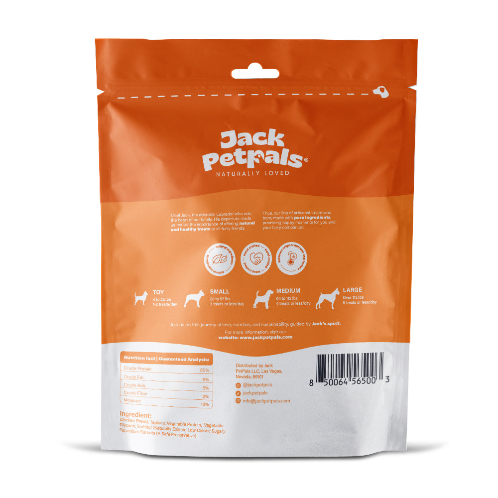 Jack PetPals Handcrafted Jerky Chicken Breast Dog Treats, 12 oz