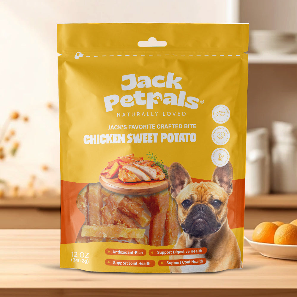 Jack PetPals Crafted Bite Chicken & Sweet Potato Dog Treats, 12 oz