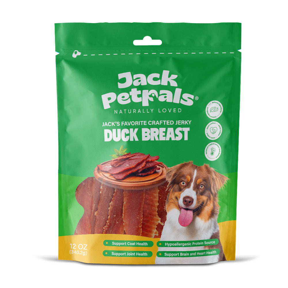 Jack PetPals Handcrafted Jerky Duck Breast Dog Treats, 12 oz