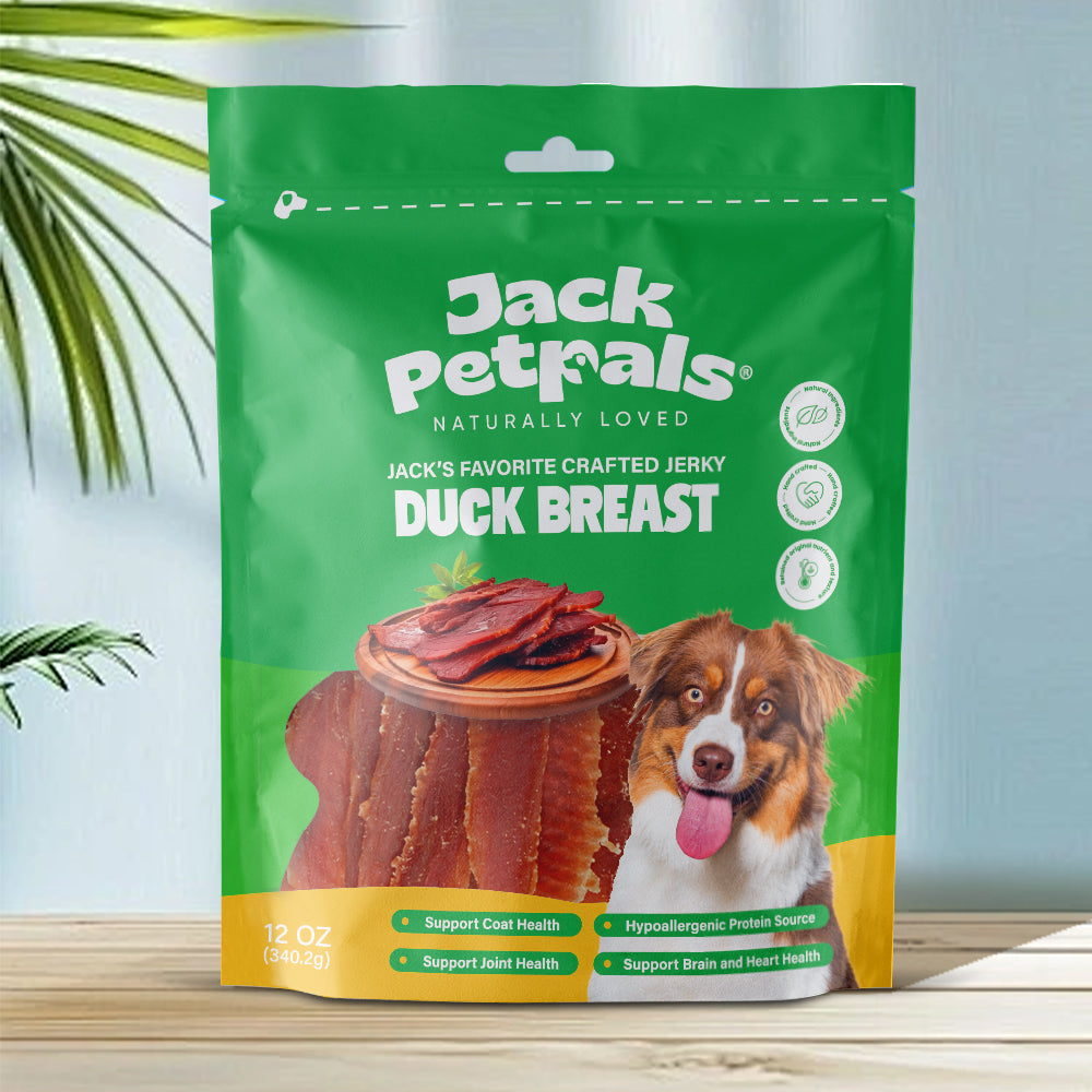 Jack PetPals Handcrafted Jerky Duck Breast Dog Treats, 12 oz