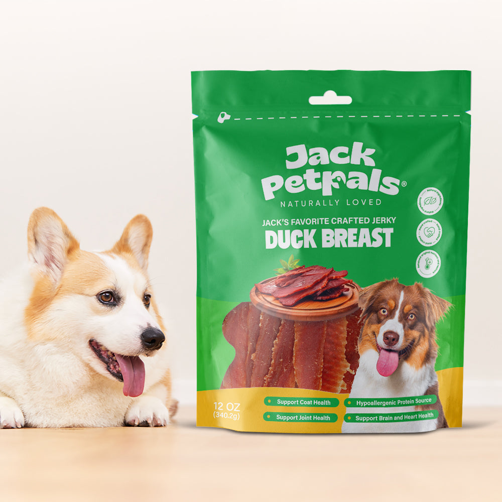 Jack PetPals Handcrafted Jerky Duck Breast Dog Treats, 12 oz