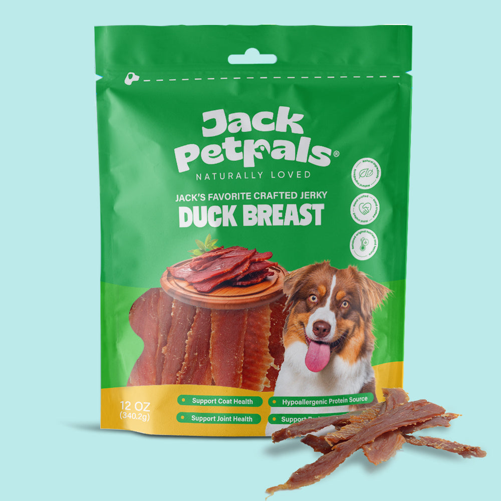 Jack PetPals Handcrafted Jerky Duck Breast Dog Treats, 12 oz