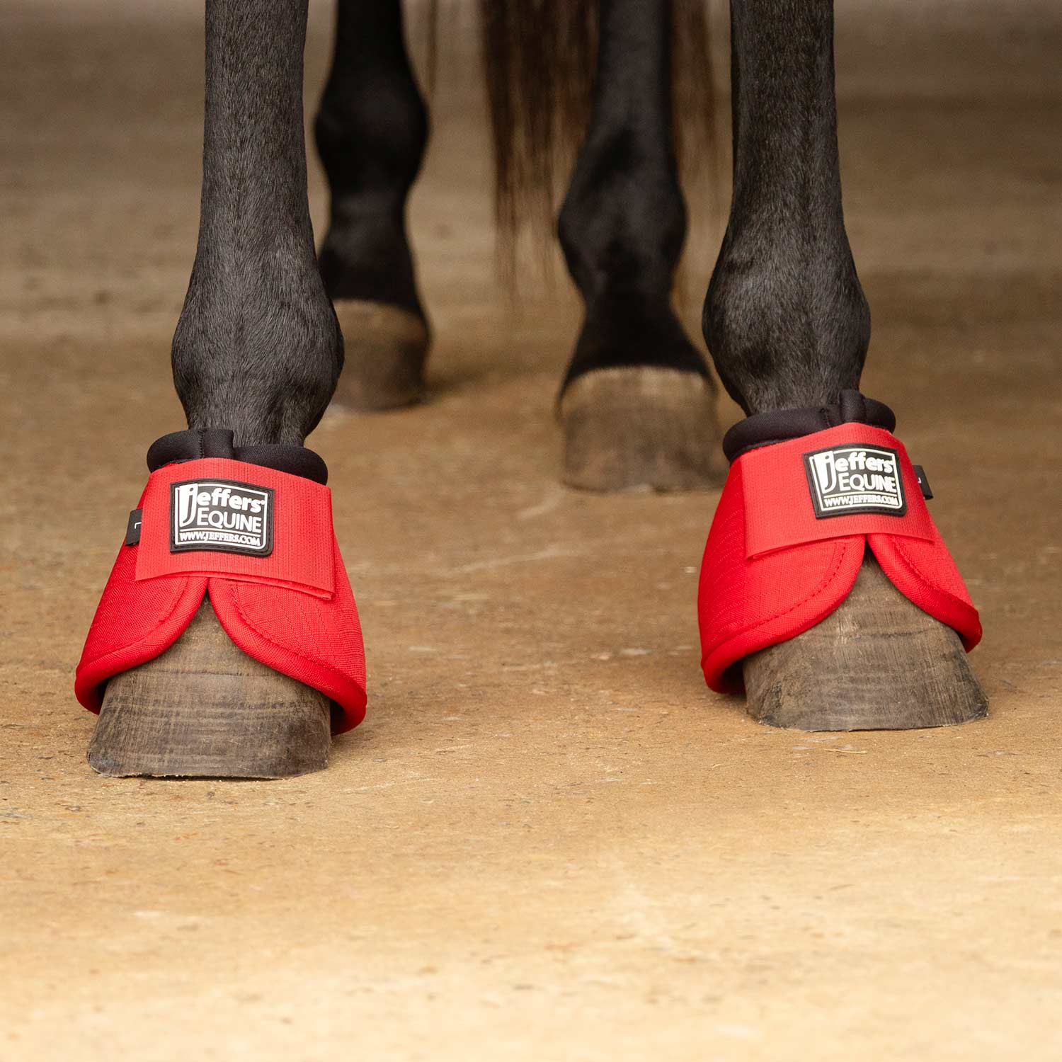 Jeffers No-Turn Bell Boots for Horses, Solid Colors, 2 Count