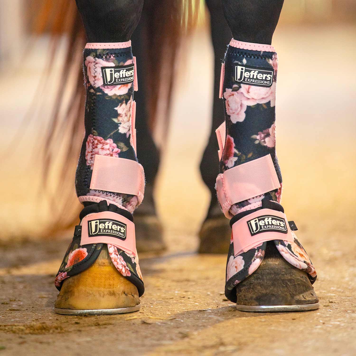 Jeffers Expression No-Turn Bell Boots for Horses, Pair, Nylon