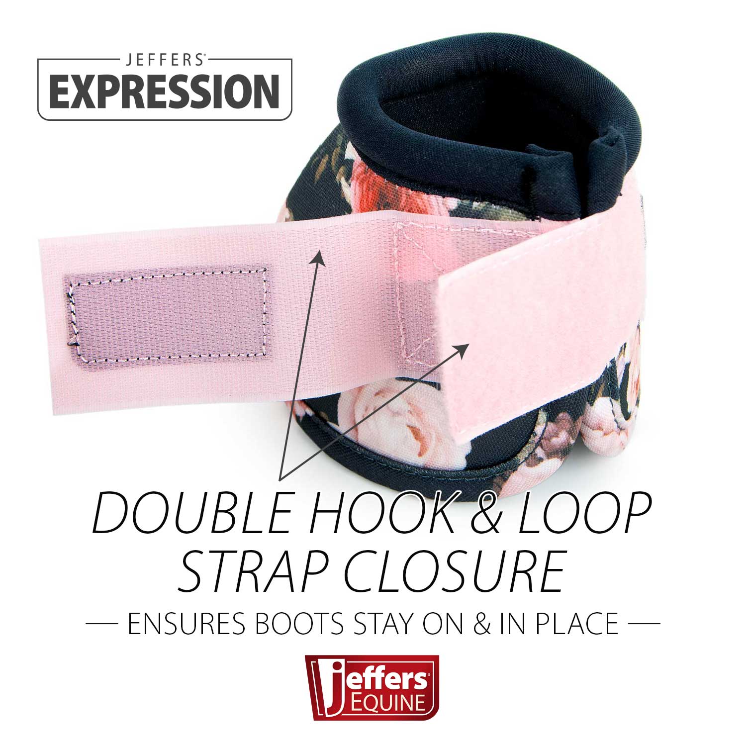 Jeffers Expression No-Turn Bell Boots for Horses, Pair, Nylon