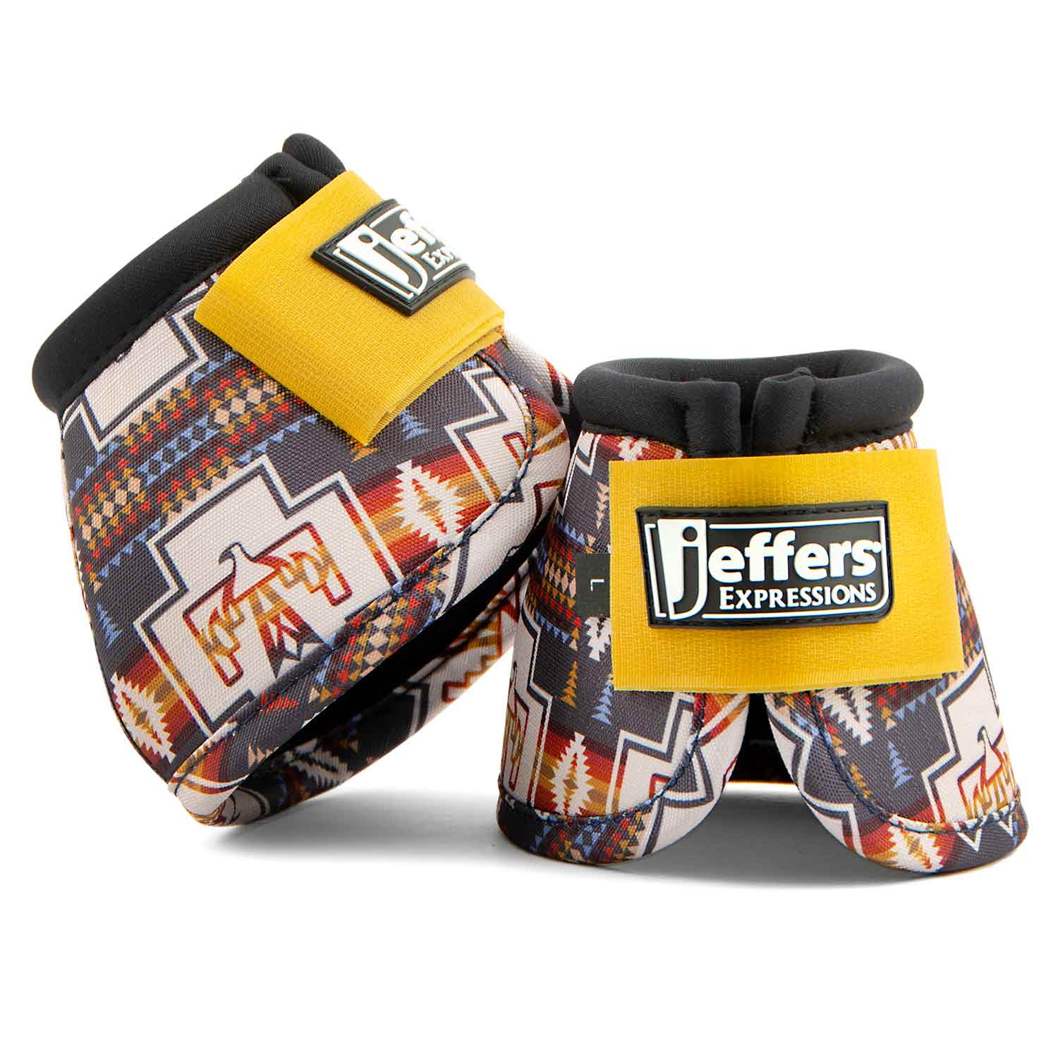 Jeffers Expression No-Turn Bell Boots for Horses, Pair, Nylon