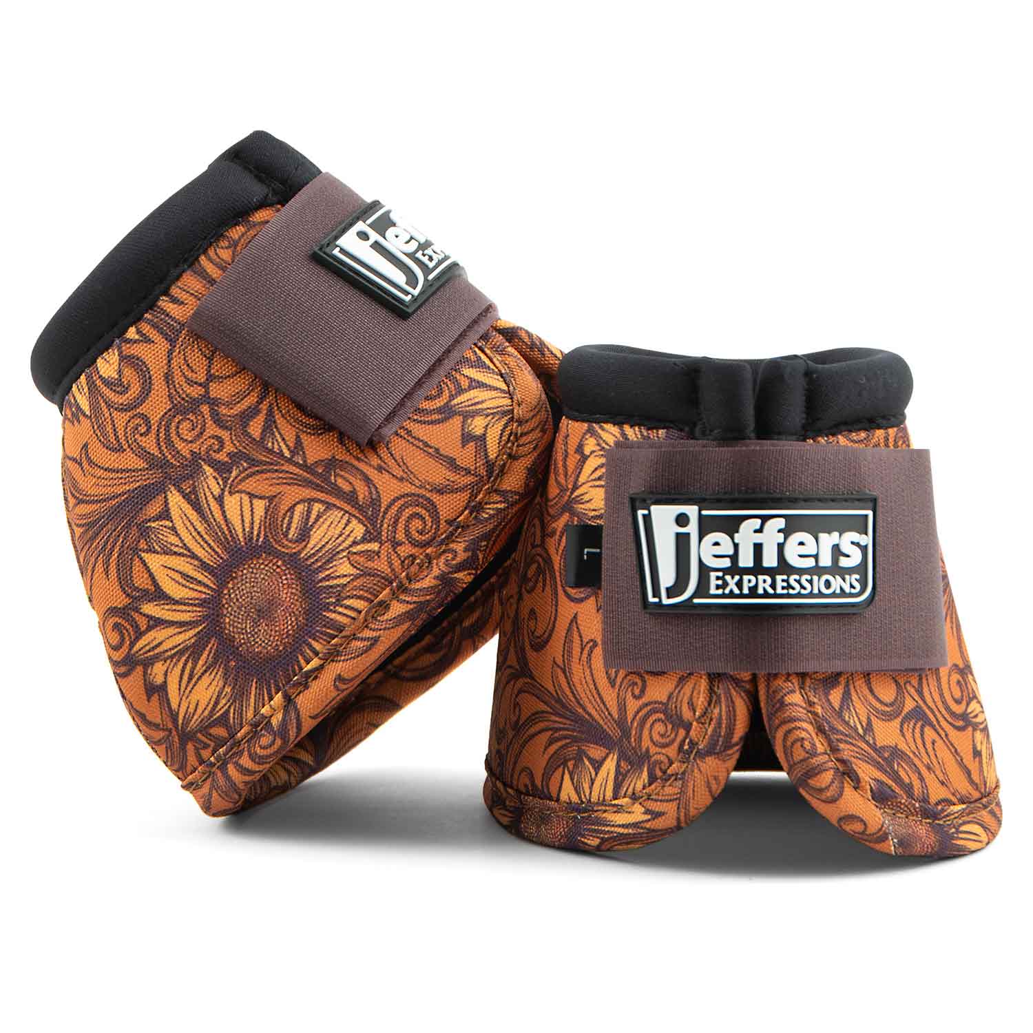 Jeffers Expression No-Turn Bell Boots for Horses, Pair, Nylon