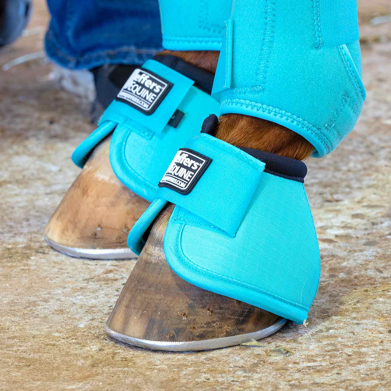 Jeffers No-Turn Bell Boots for Horses, Solid Colors, 2 Count