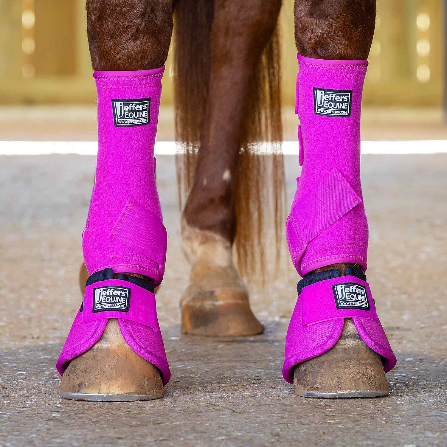 Jeffers No-Turn Bell Boots for Horses, Solid Colors, 2 Count