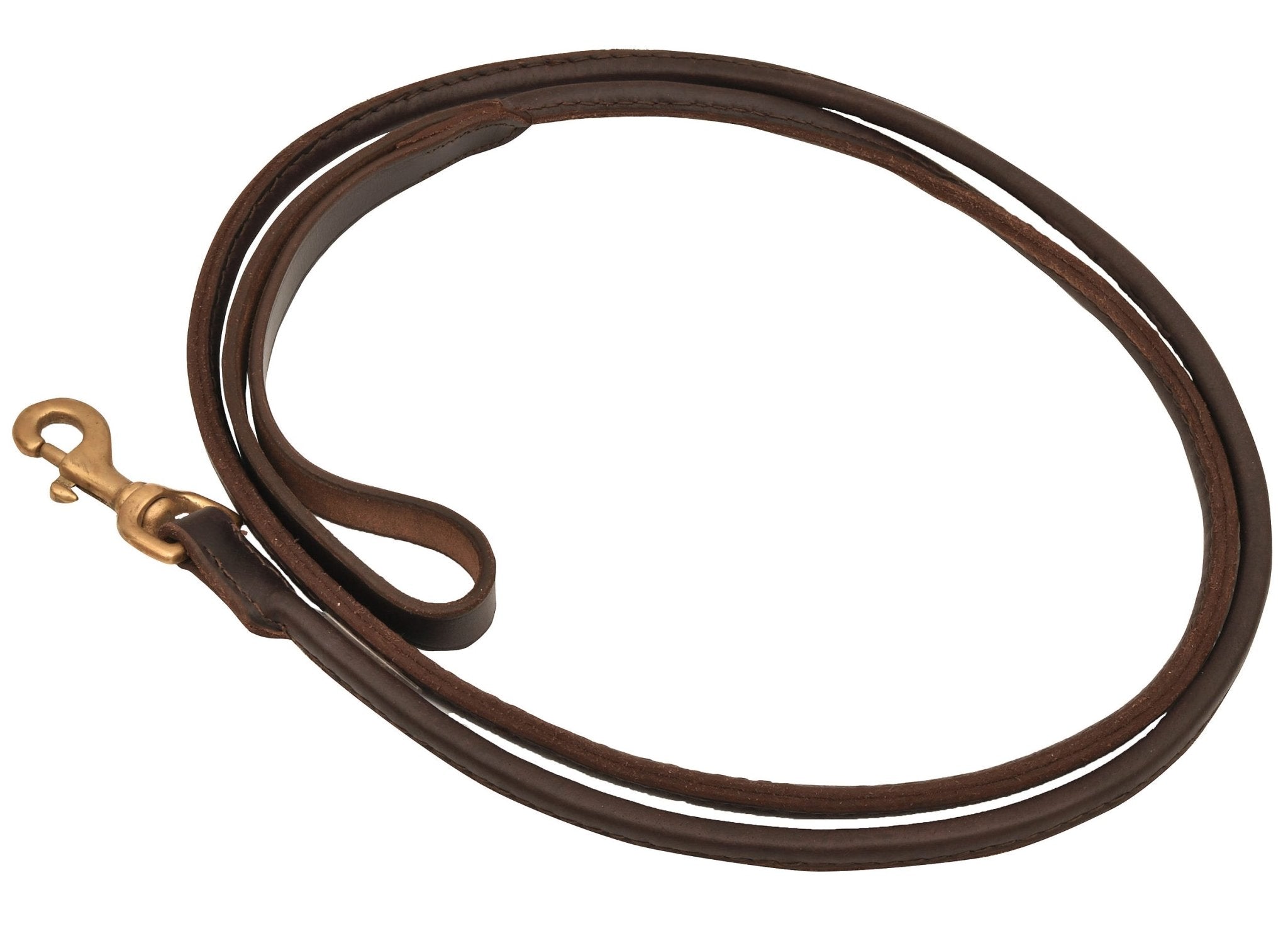 Jeffers Rolled Leather Dog Leash with Hand Strap Handle, 6 ft Long