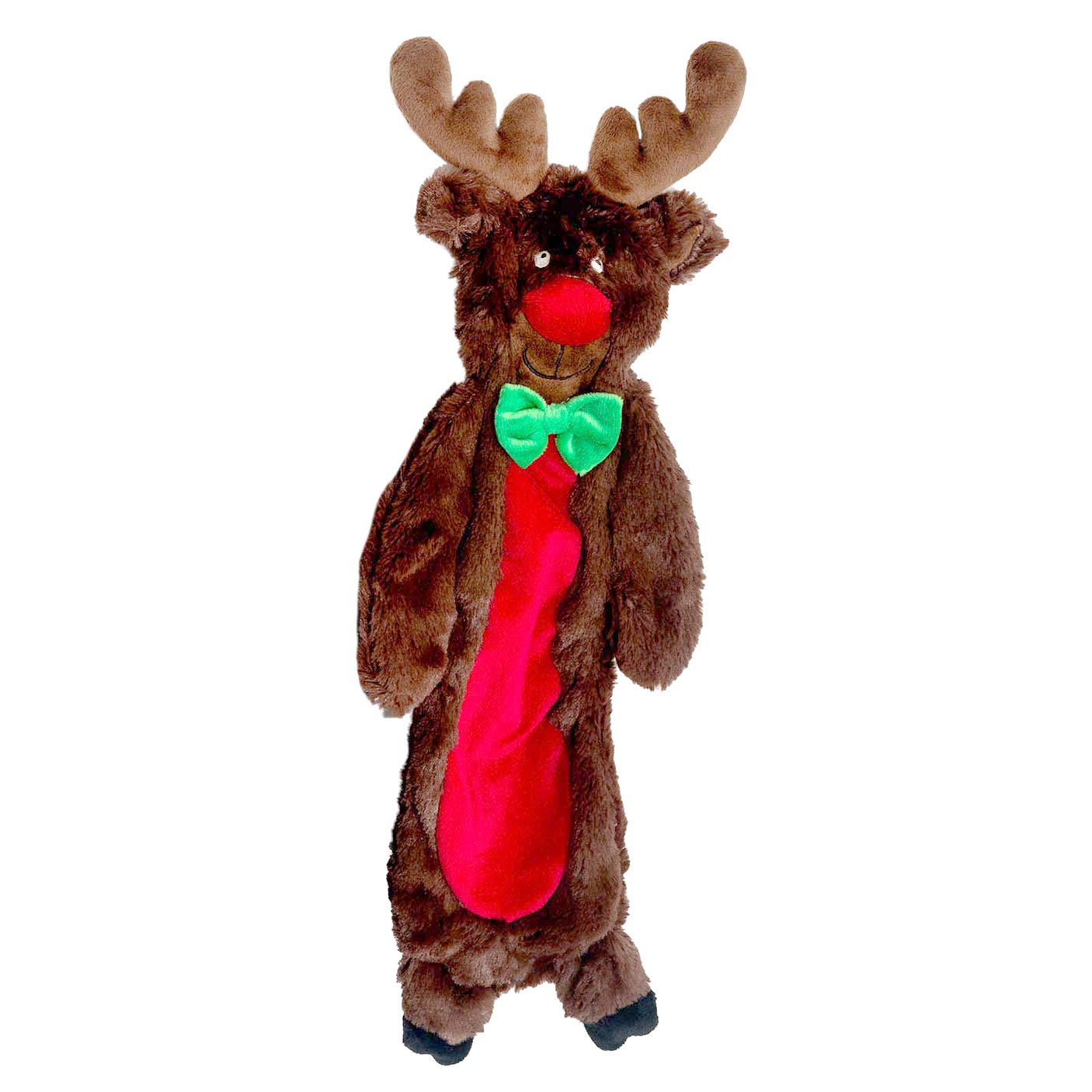 Jeffers Pet Christmas Characters Unstuffed Plush Squeaker Dog Toys, 12 inch