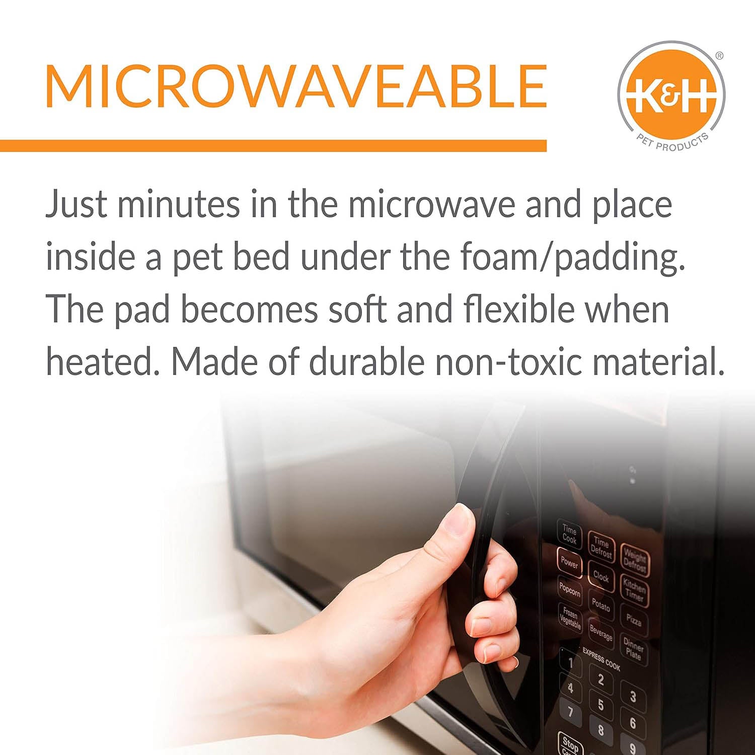 K&H Reusable Microwavable Pet Bed Warmer for Indoor & Outdoor Use with Dogs and Cats