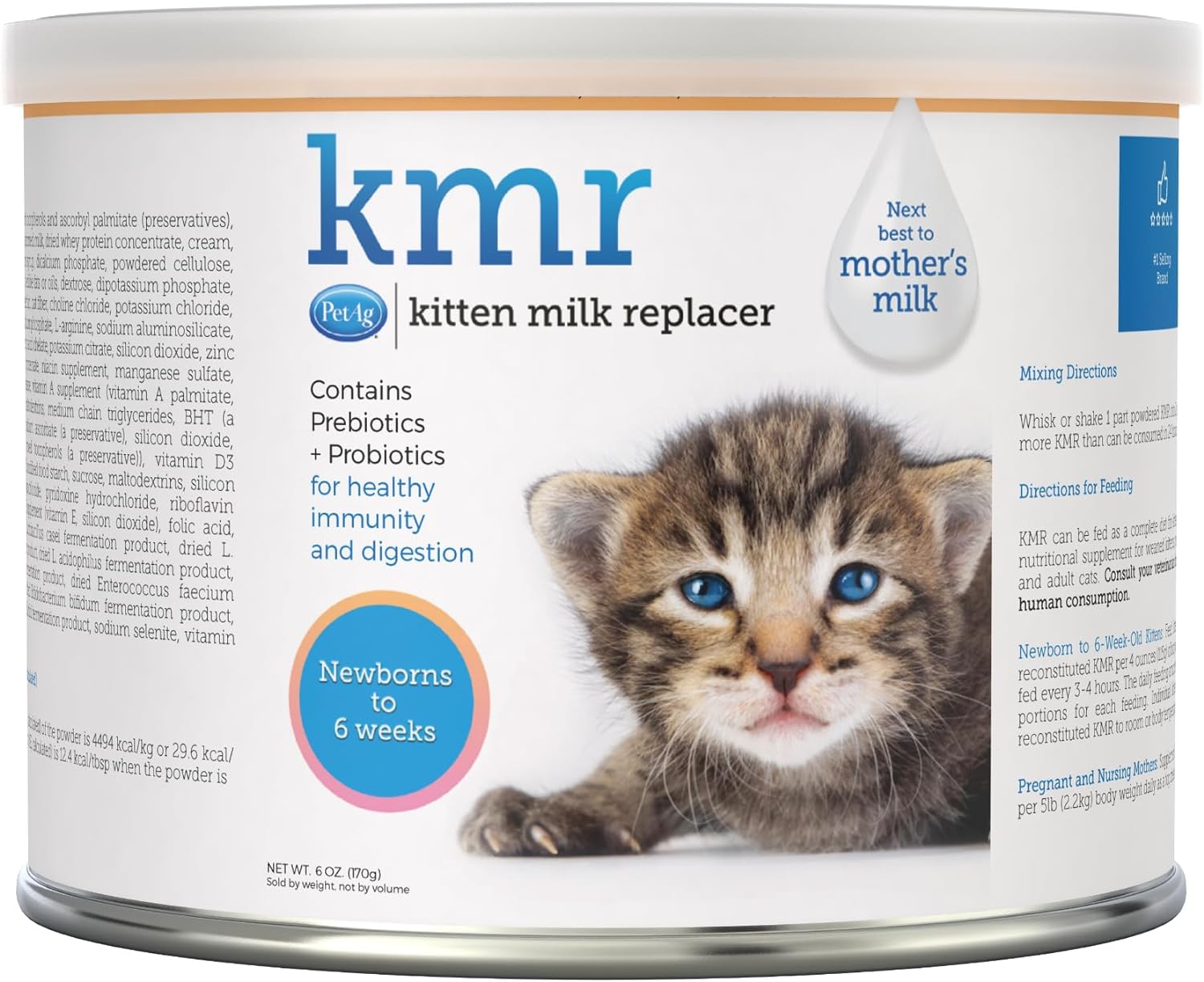 PetAg KMR Kitten Milk Replacer Powder For Kittens (6oz)