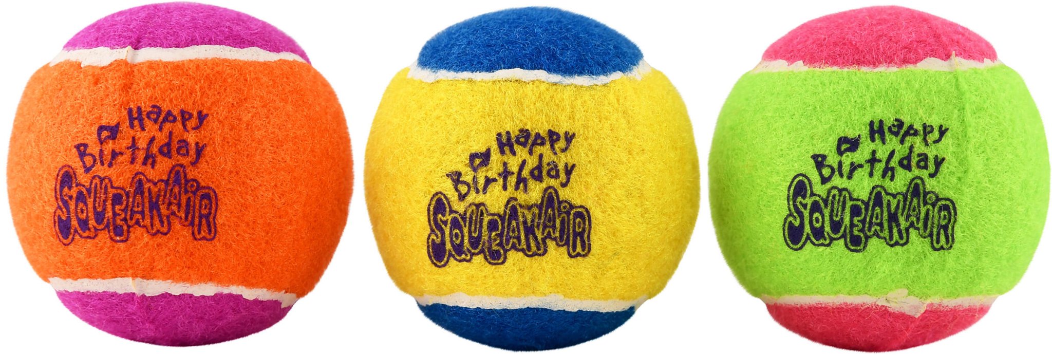 KONG Birthday Squeaker Balls, 3 Pack