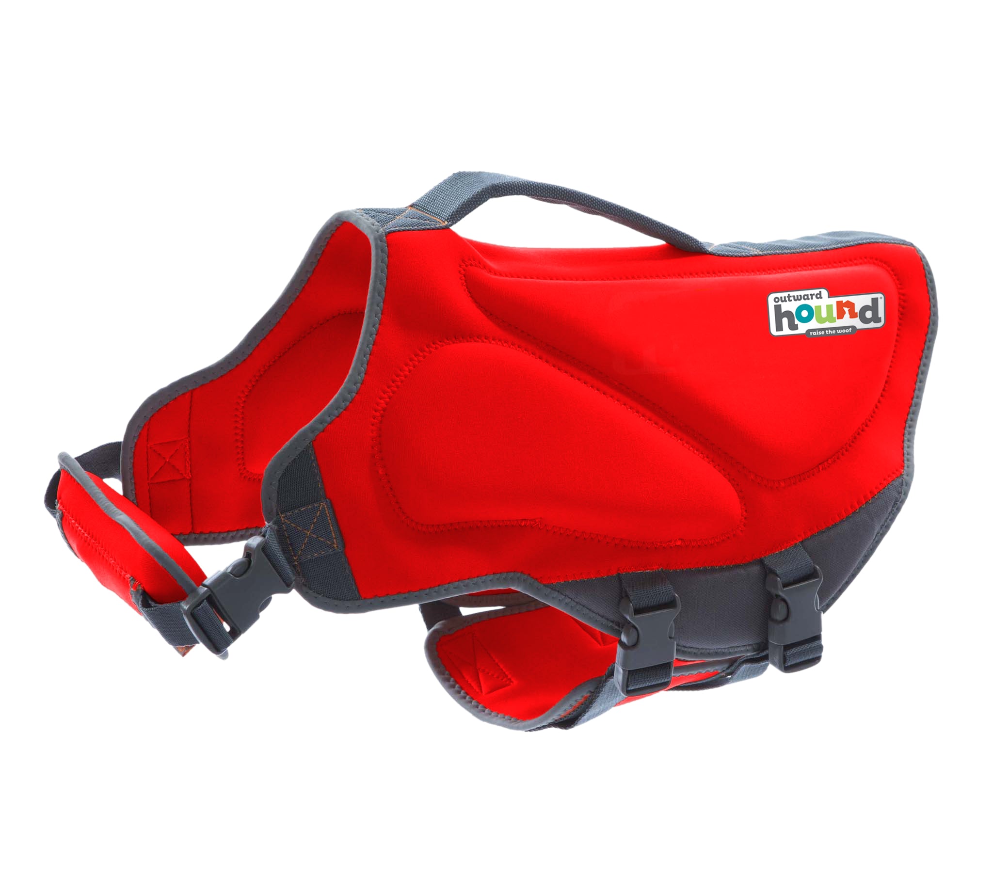 Outward Hound Dawson Swim Dog Life Jacket, Medium, Red, 50% Neoprene, Chest Girth 21"-27", Model 22093