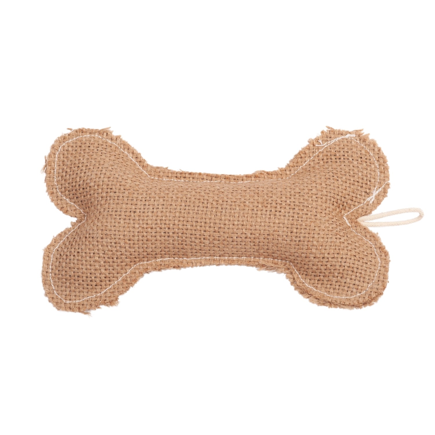 Country Living Jean Leather-Jute Bone Pillow Dog Toy, 5 × 9 in