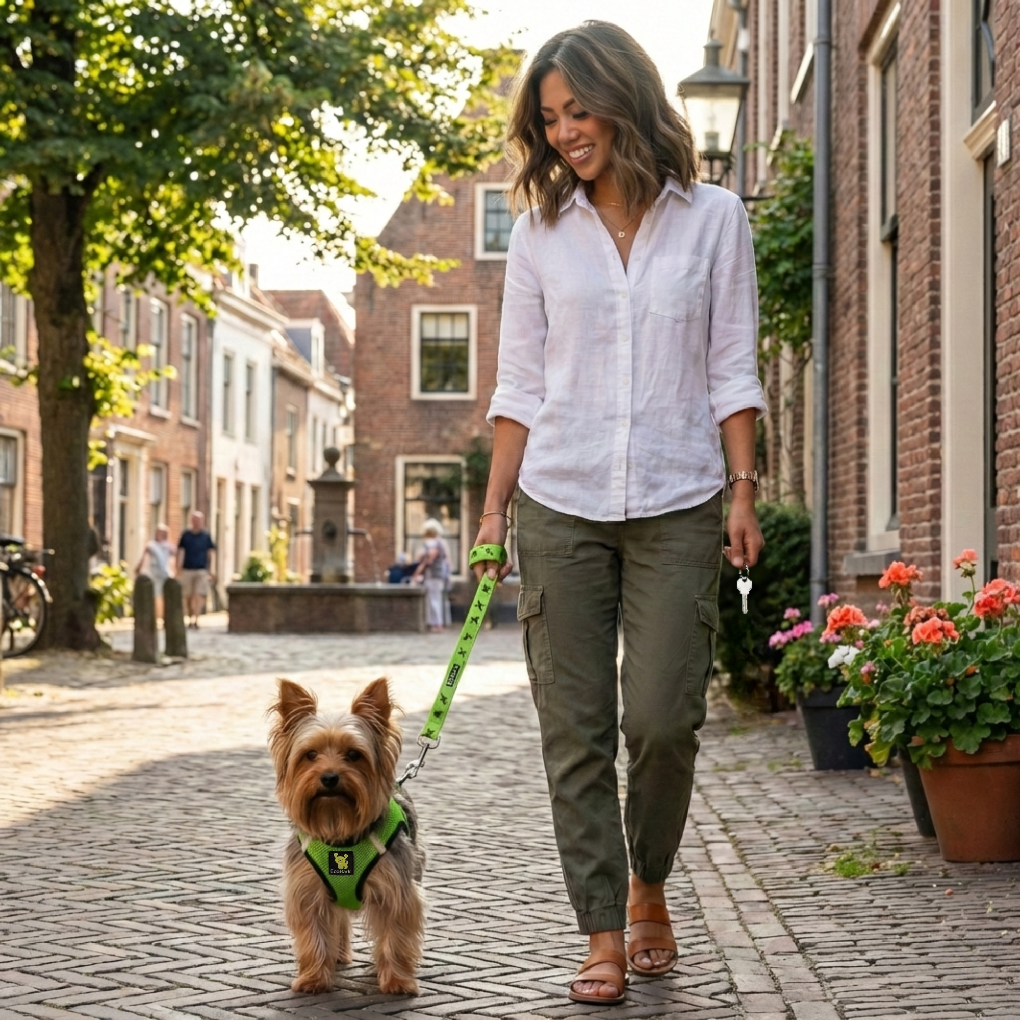 EcoBark Green Dog Leash- Padded Comfort Grip Leash - 4ft, 5ft, and 6ft Dog Leash for Small and Medium Dogs