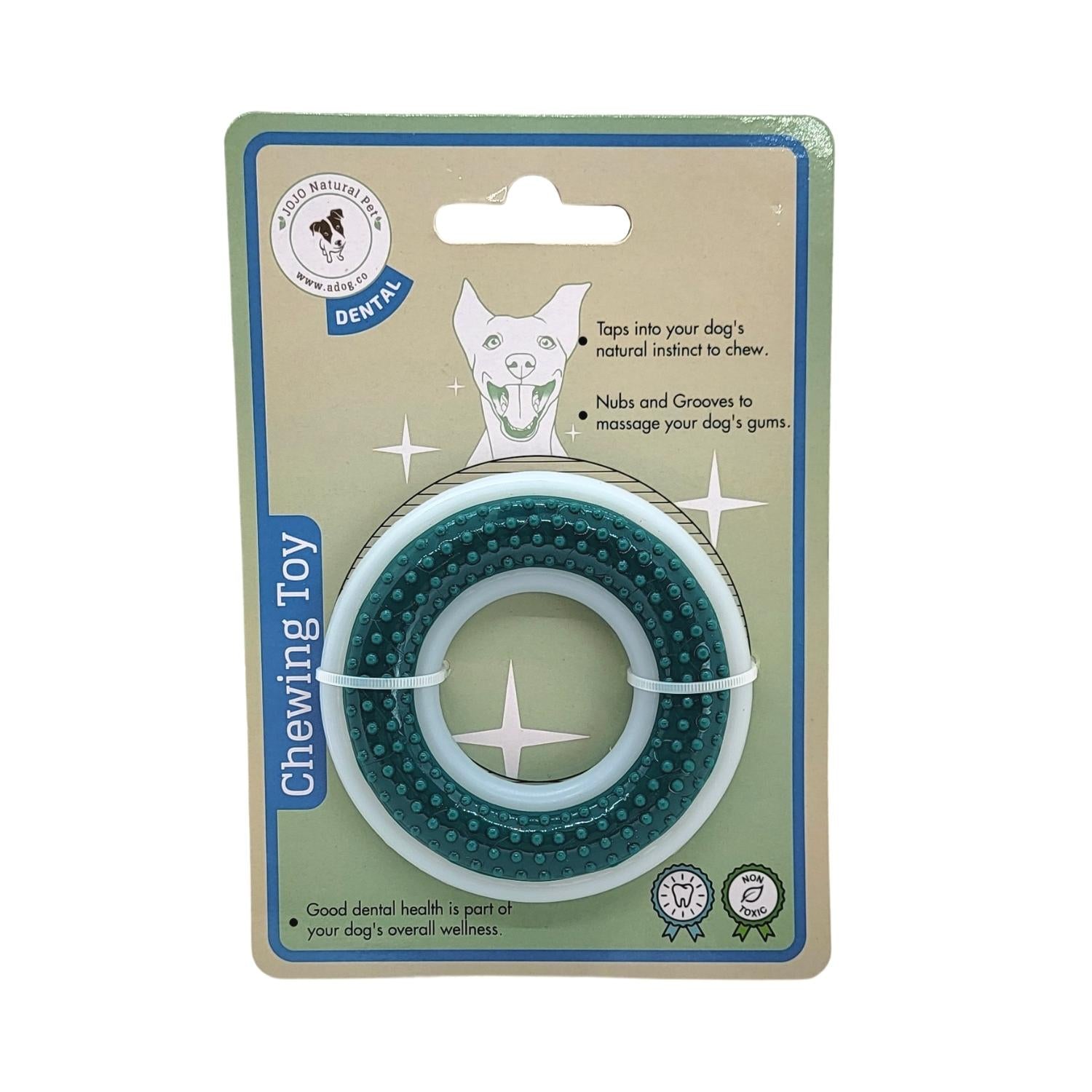 TPR & Nylon Dental Chew Ring Toy for Dogs - Ideal for Aggressive Chewers – (4 Diameter)