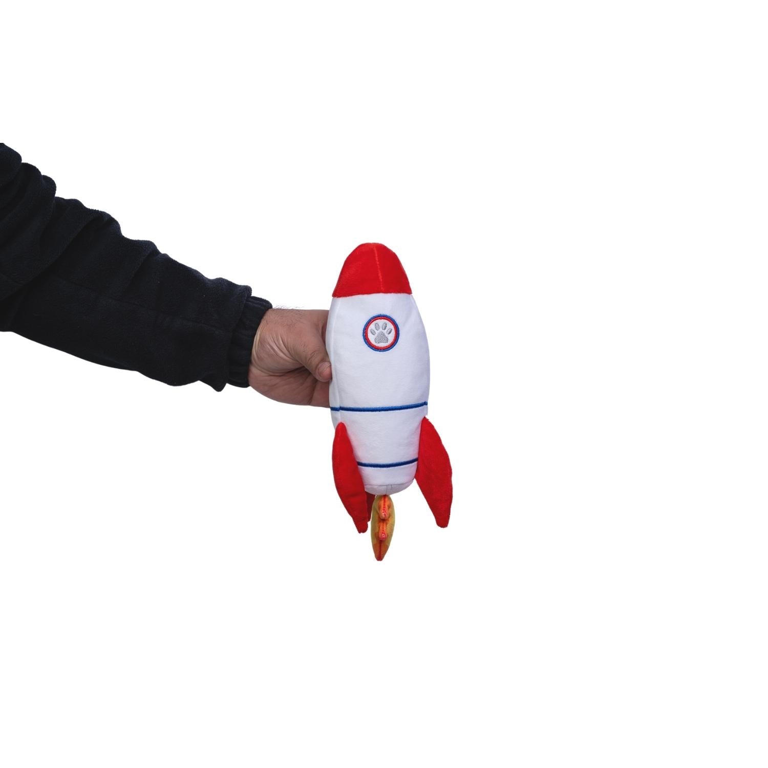Space Alien & Rocket Plush Dog Toy Set, Squeakers & Crinkle Paper