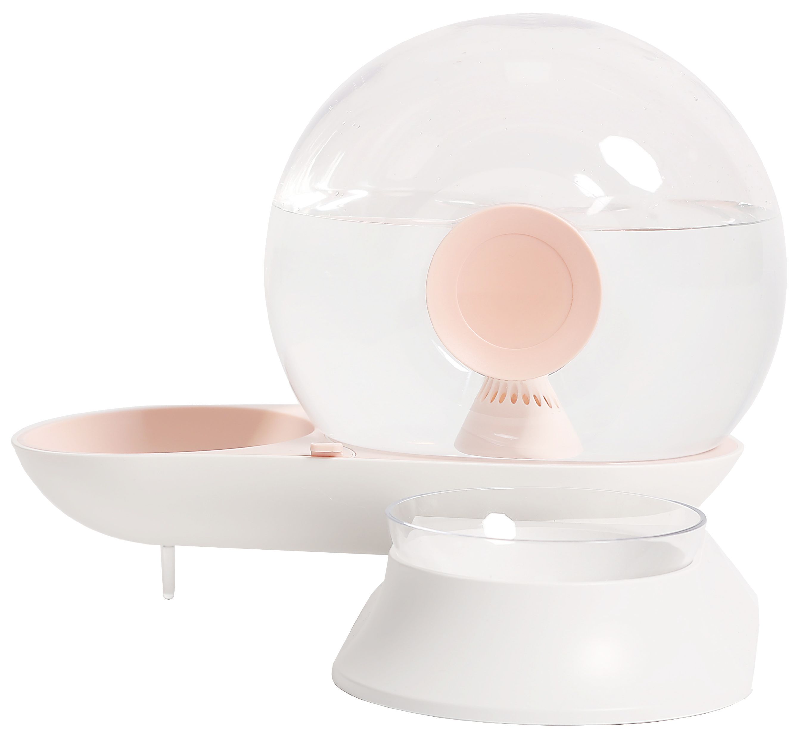 Pet Life ® 'Auto-Myst' Snail Shaped 2-in-1 Automated Gravity Pet Filtered Water Dispenser and Food Bowl