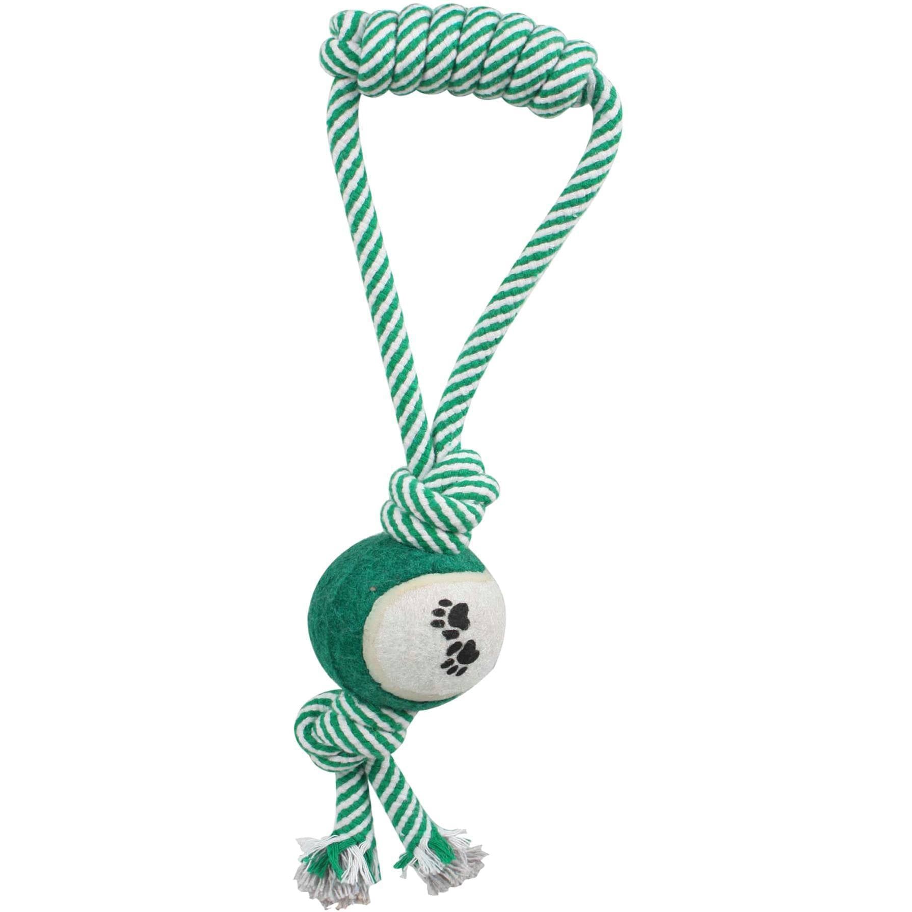 Pet Life ® 'Pull Away' All Natural Jute Rope and Tennis Ball Dog Toy