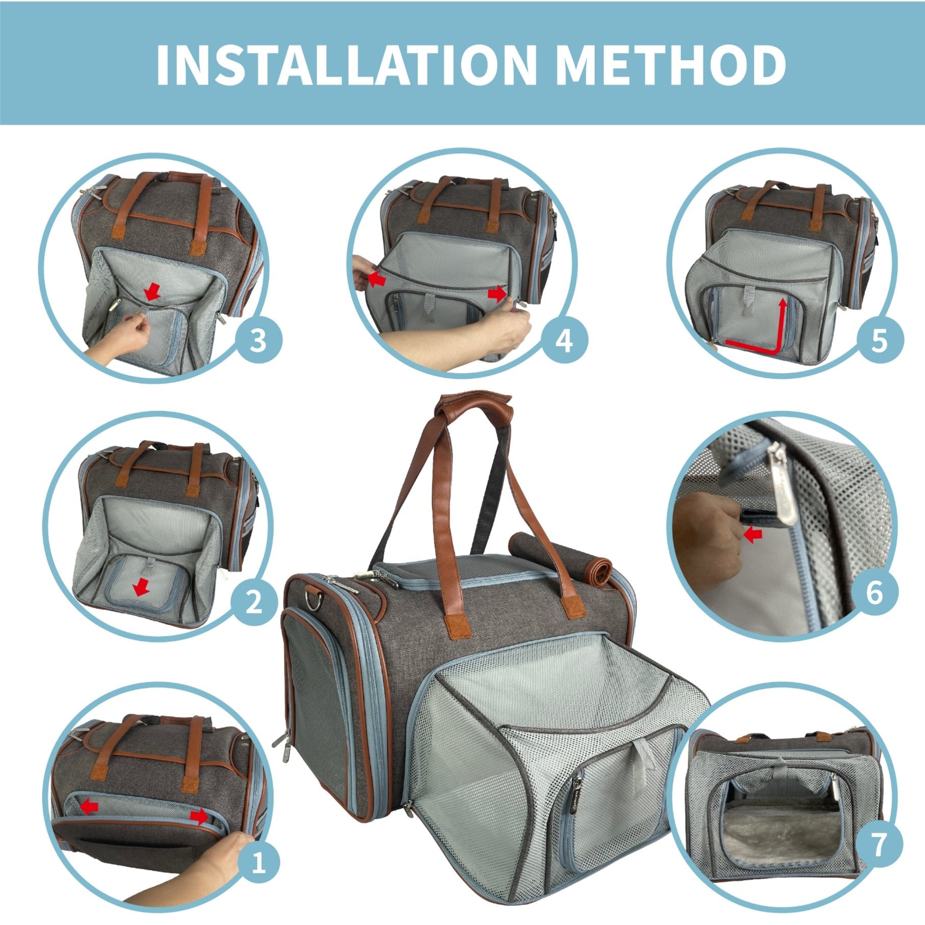Mr. Peanut's Gold Series Standard Size Airline Compliant Expandable Pet Carrier V2.0