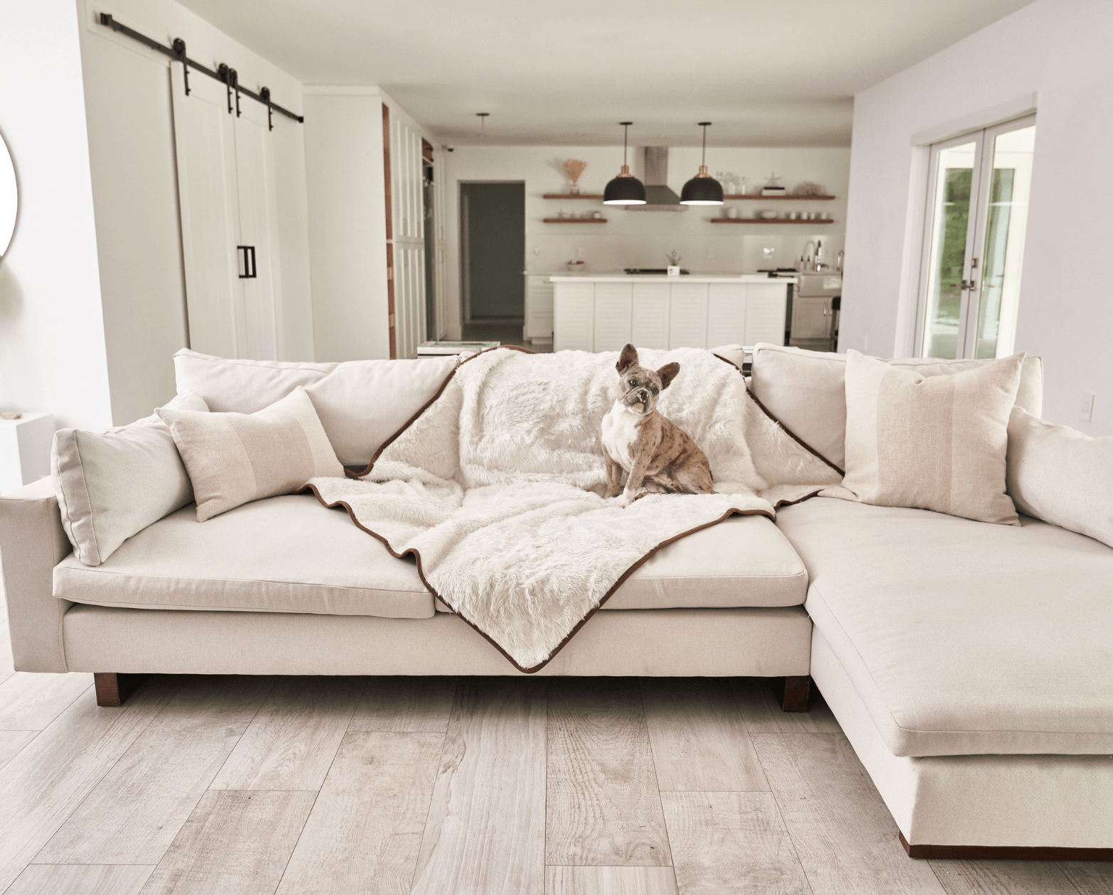 PupProtector Summer Short Fur Waterproof Throw Blanket - Polar White