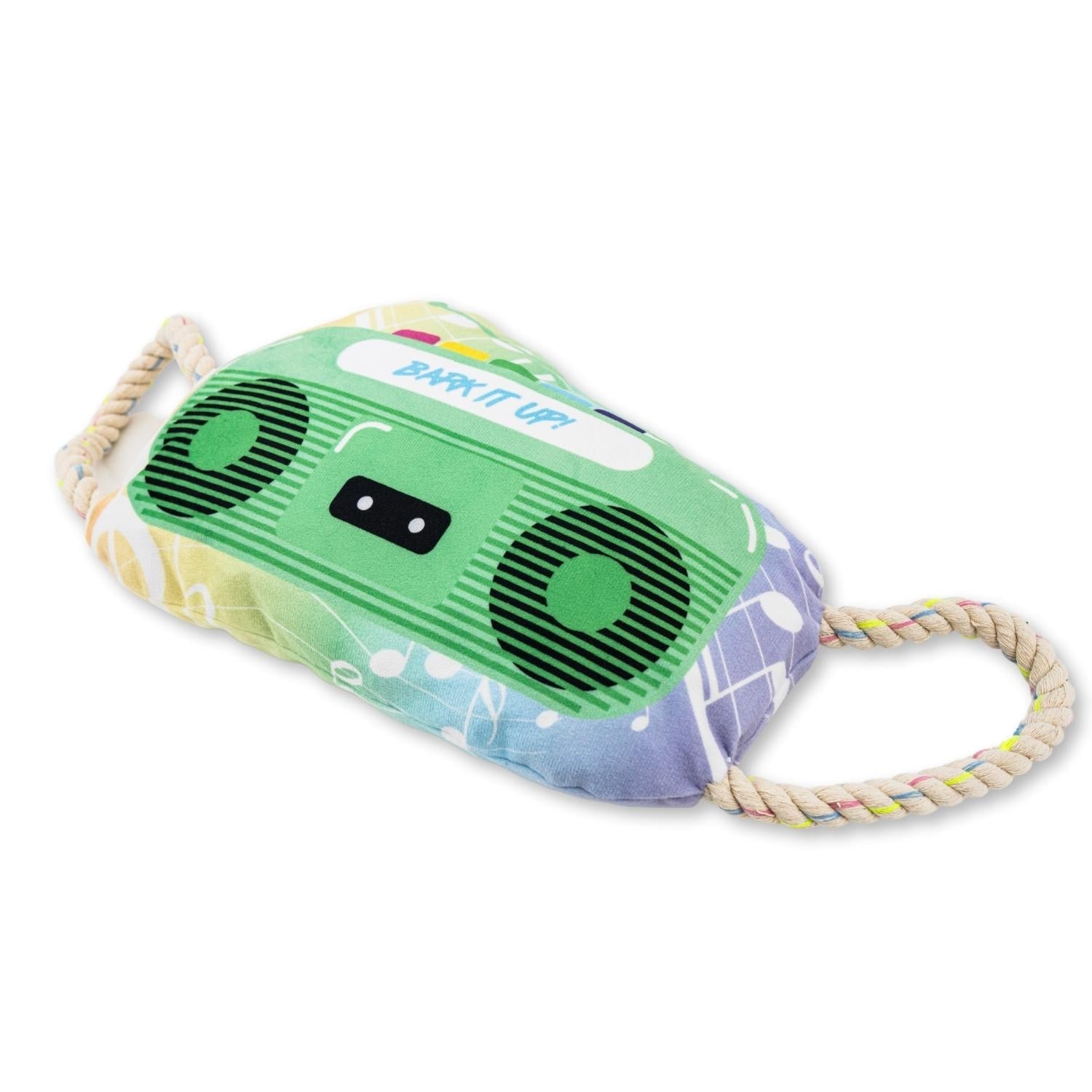 Retro Boombox Plush Dog Toy with Squeaker & Crinkle Paper