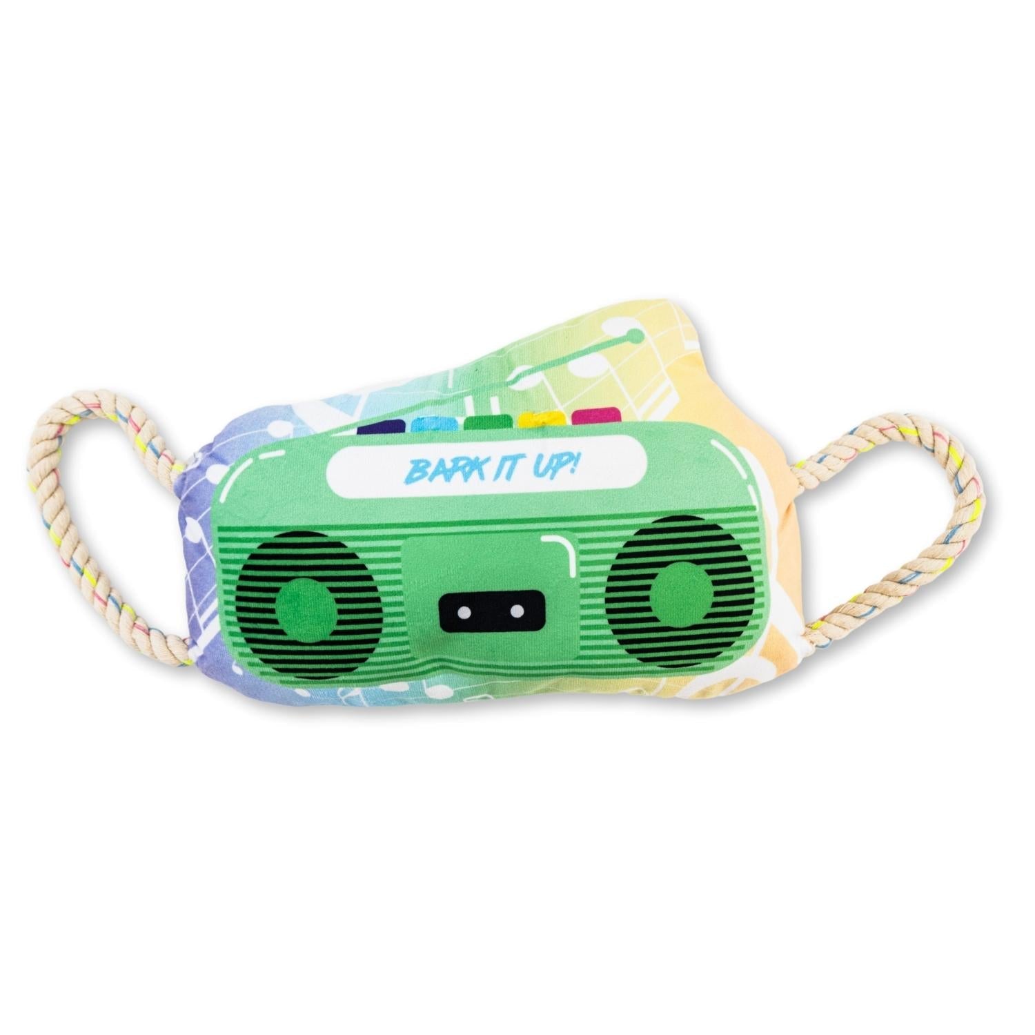 Retro Boombox Plush Dog Toy with Squeaker & Crinkle Paper