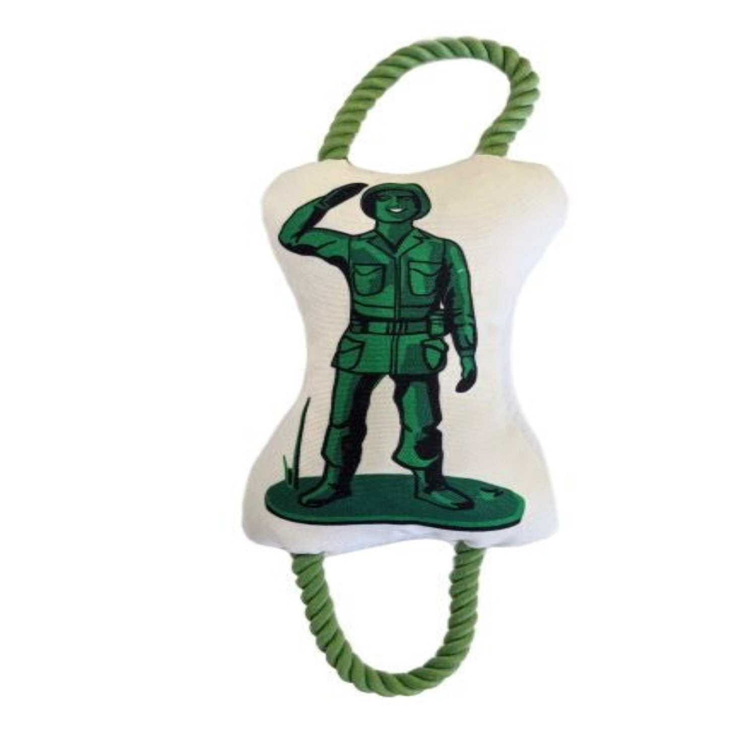 Country Living Retro Soldier Plush Dog Toy with Squeaker & Rope, 15 × 6.5 in