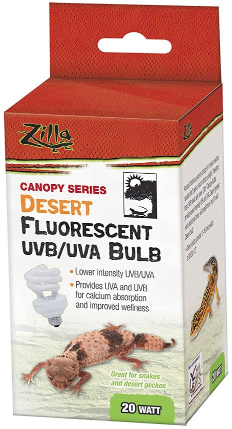 Zilla Canopy Series Desert Fluorescent Uvb/Uva Bulb 1 Count - Pack Of 12