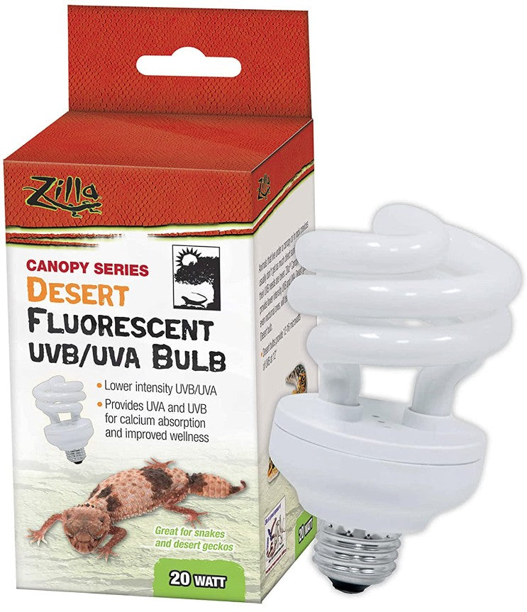 Zilla Canopy Series Desert Fluorescent Uvb/Uva Bulb 1 Count - Pack Of 12