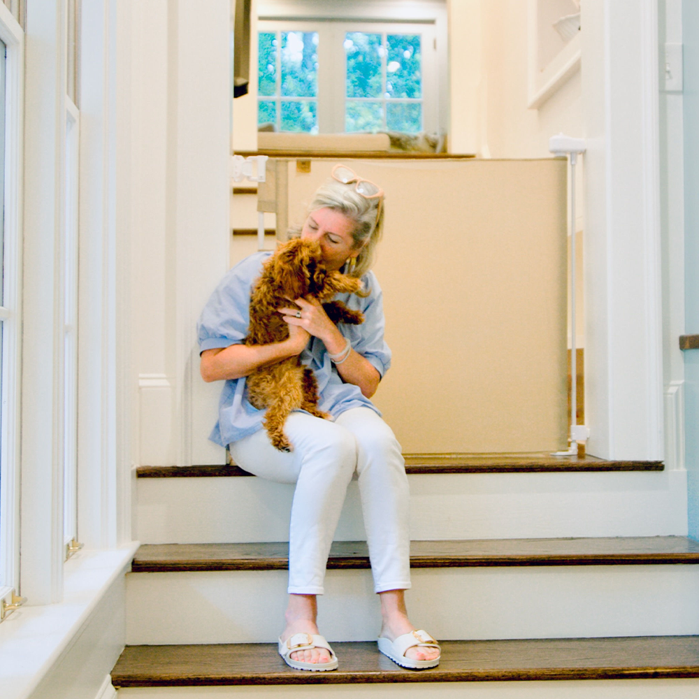 Oil Waxed Canvas Pet Safety Gate – Durable, Waterproof, Vintage-Inspired