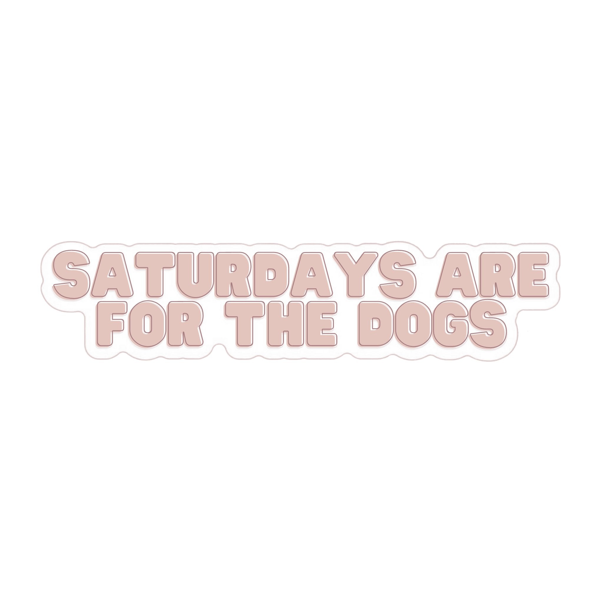 Fur Elise Saturdays Are For The Dogs Sticker