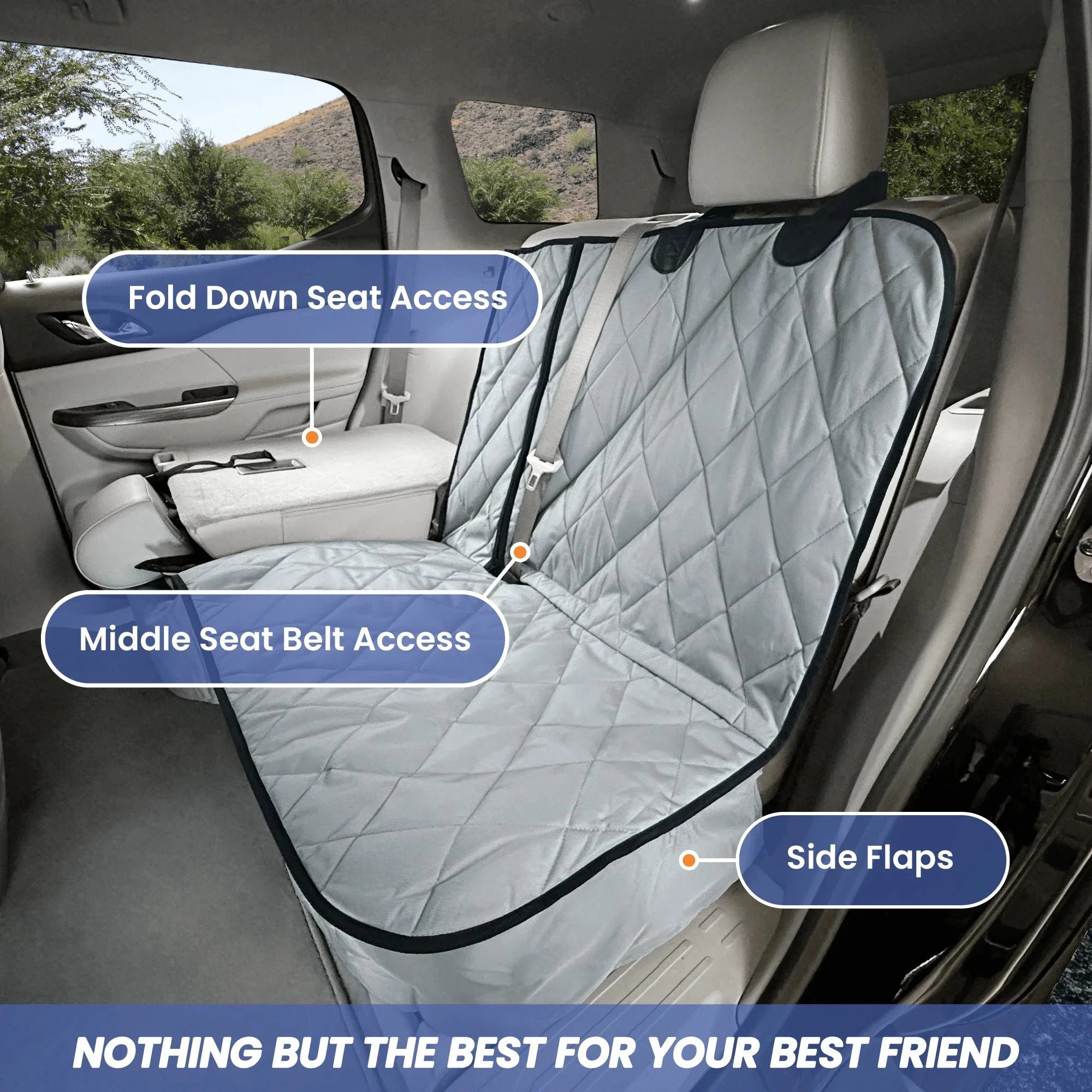 Rear Seat Cover for Fold Down Seats - No Hammock - XL