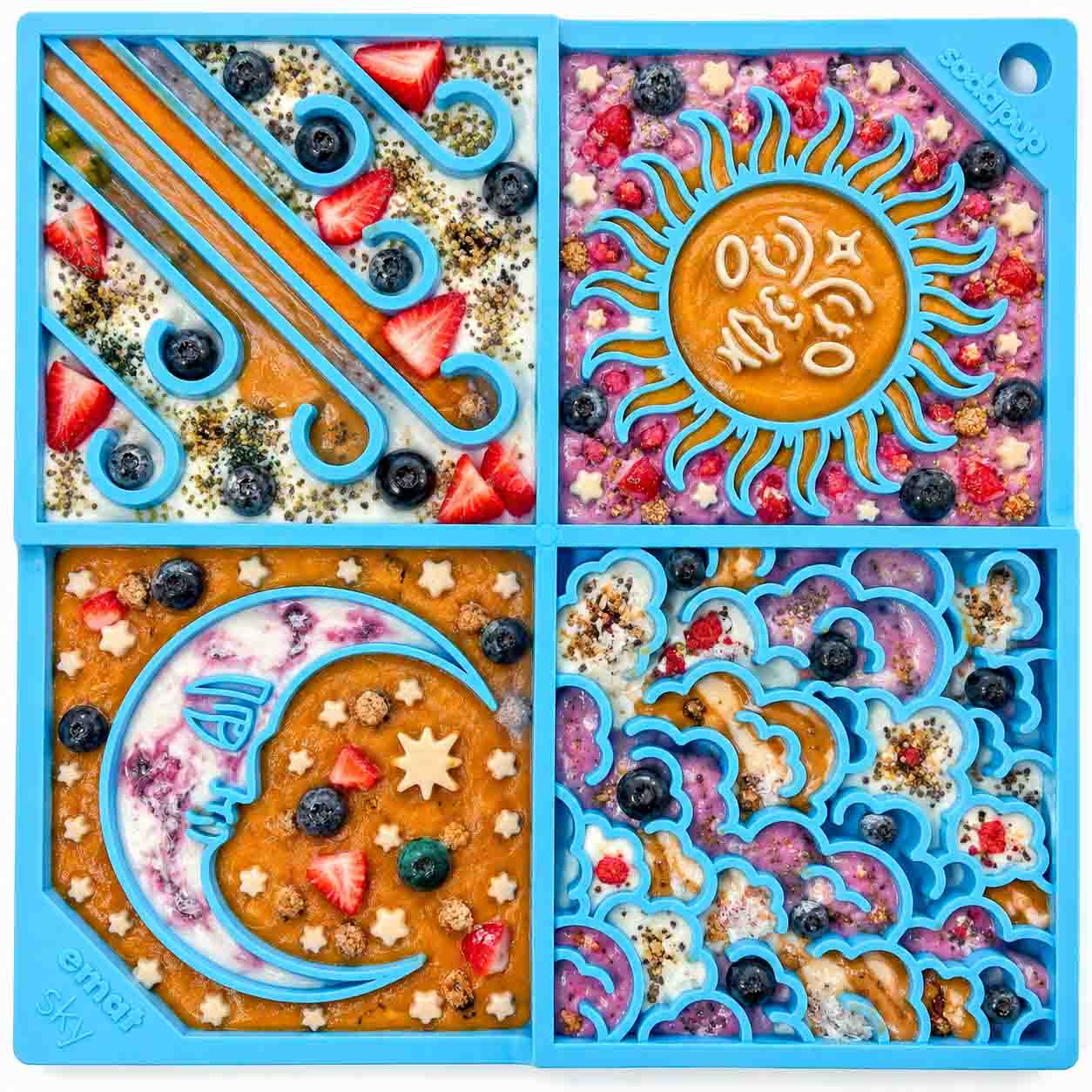 Sky eMat - Enrichment Lick Mat for Dogs and Cats | Celestial Design | SodaPup