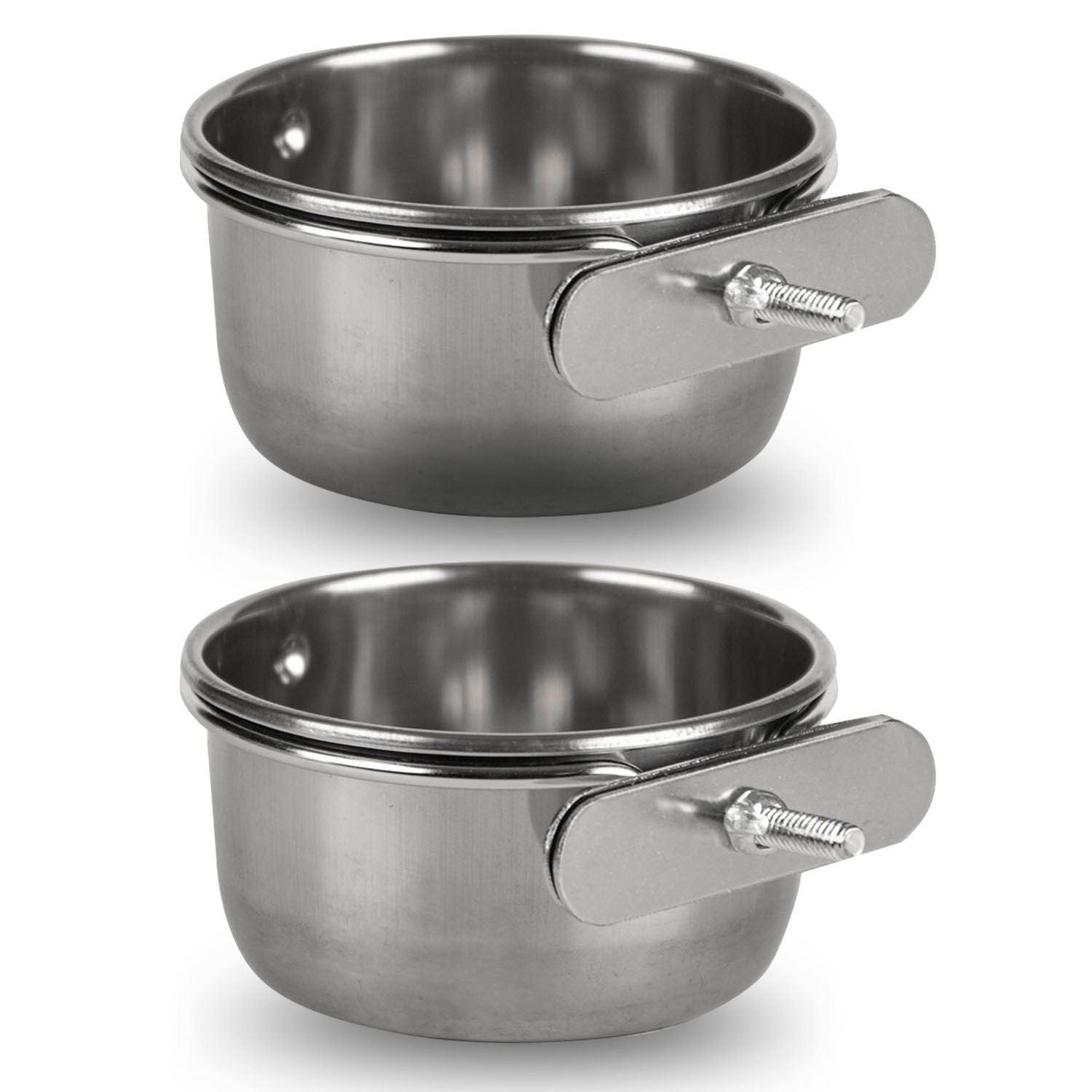Jeffers Stainless Steel Coop/Kennel Cup with Clamp