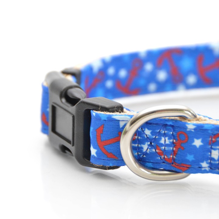 EcoBark Bow Tie Collar - Nautical Print