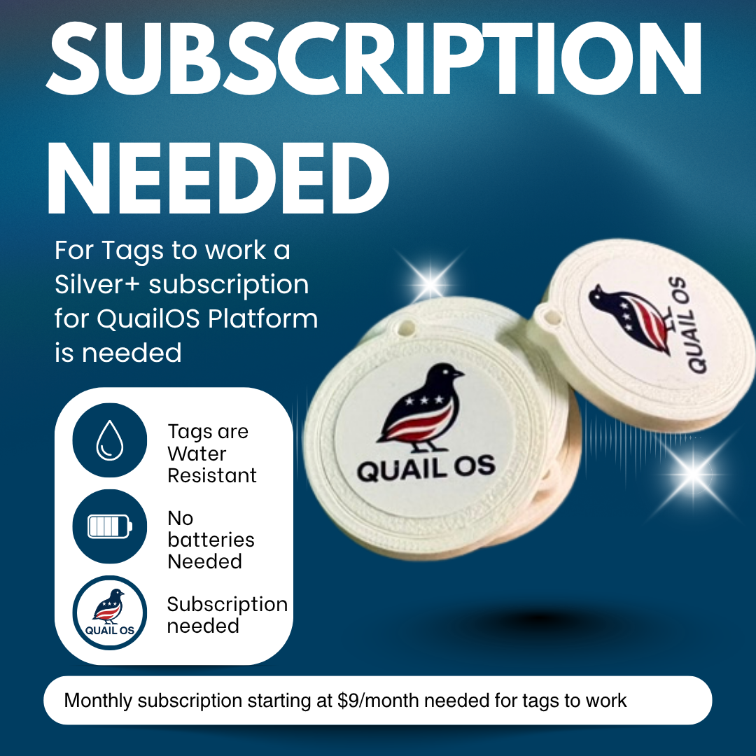 NFC Cage Card Tags for QuailOS Tap and Track (Cages + Hives)