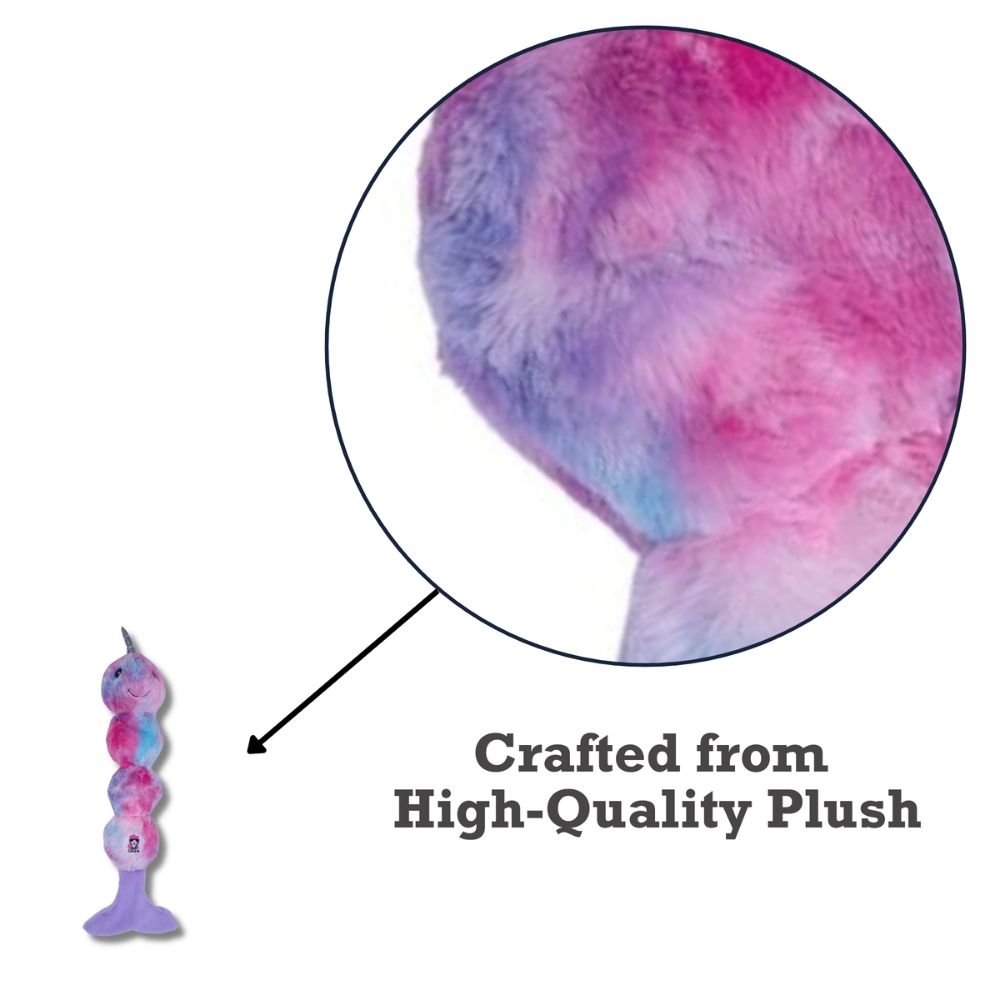 Colorful Magical Unicorn Plush Dog Toy with Bumpy Texture