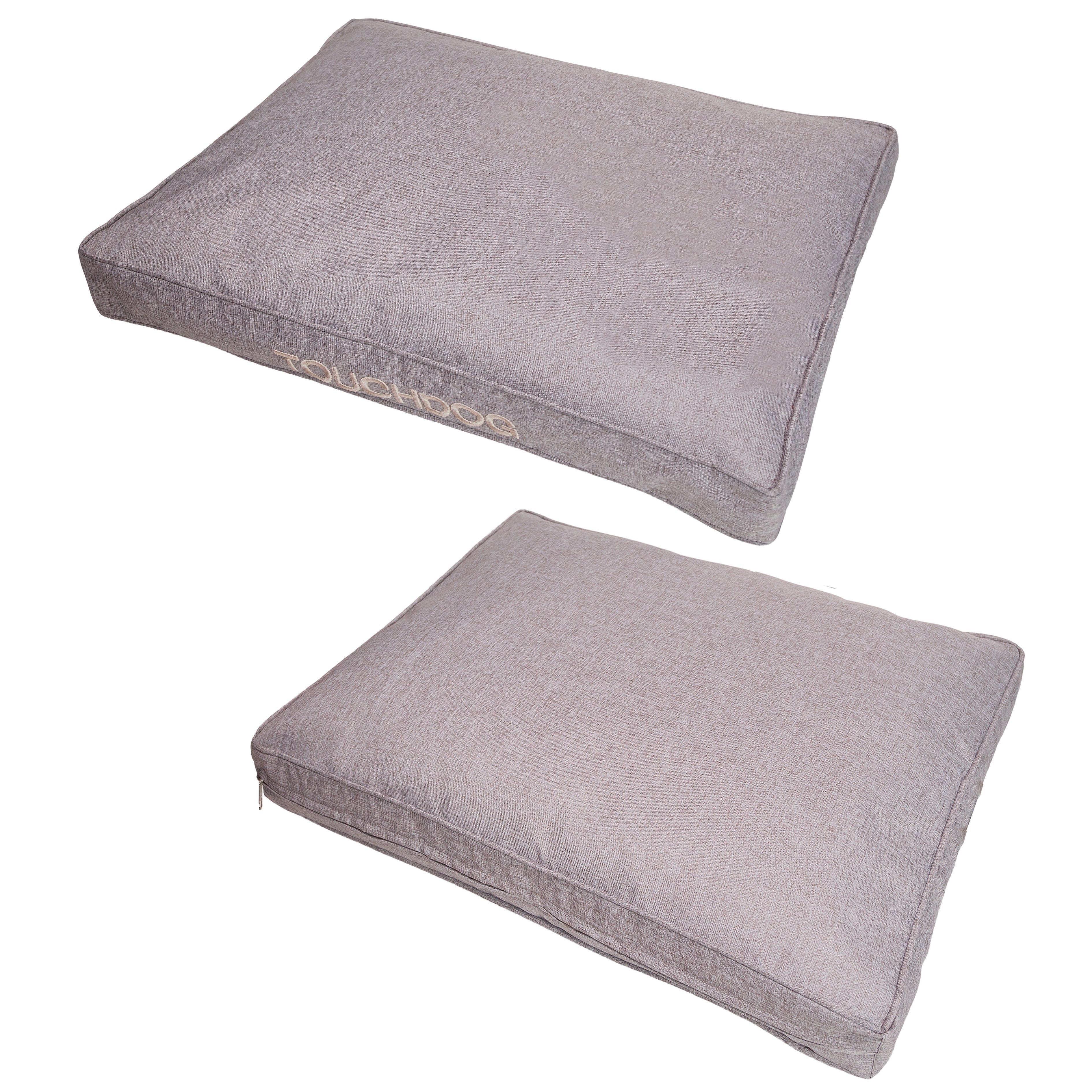 Touchdog 'Hushky' Water-Resistant Premium Raised Rectangular Dog Mat