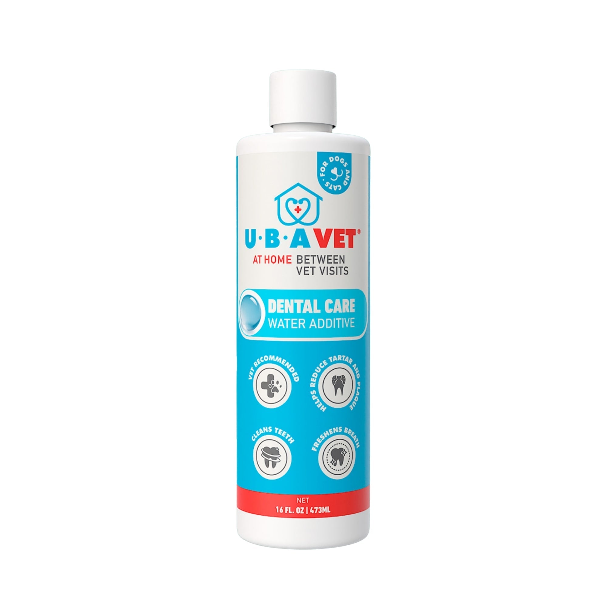 UBAVET Dental Care Water Additive for Dogs & Cats, 16 fl oz