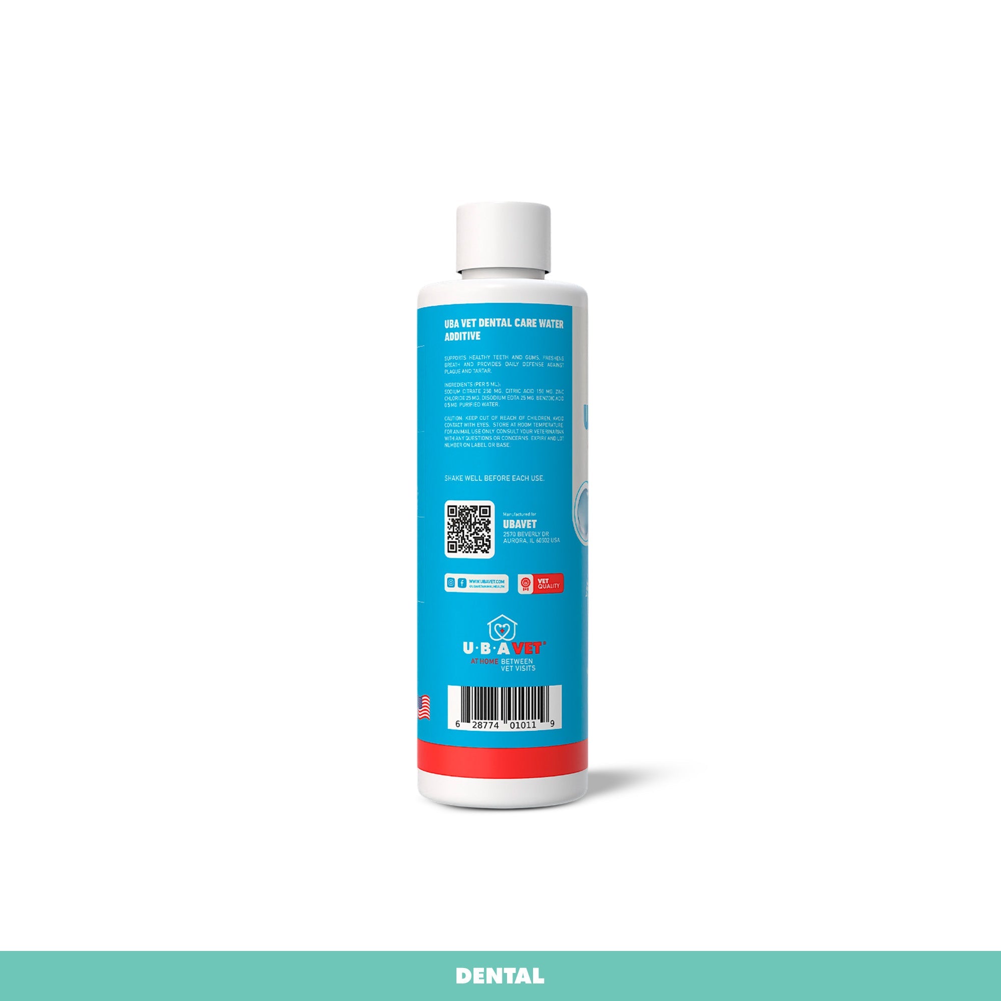 UBAVET Dental Care Water Additive for Dogs & Cats, 16 fl oz